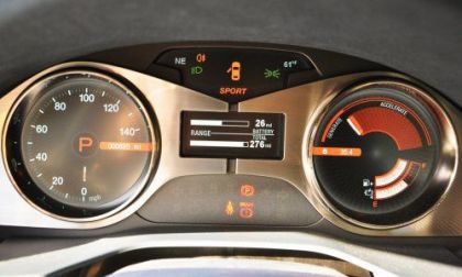 The gauge cluster of the Fisker Karma EcoChic