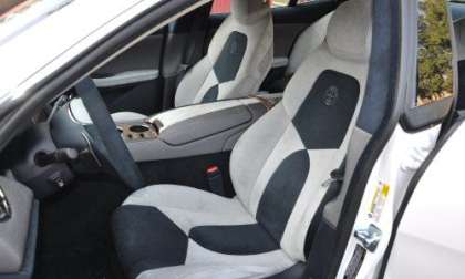The front seats of the Fisker Karma EcoChic