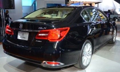 The rear end of the new 2014 Acura RLX 
