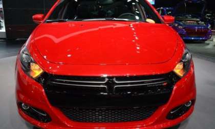 The front end of the 2013 Dodge Dart GT 