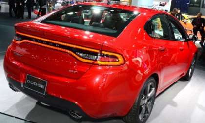 The rear end of the 2013 Dodge Dart GT 