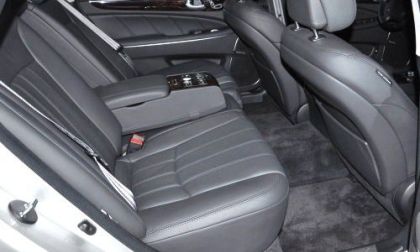 The rear seats of the 2012 Hyundai Equus Signature