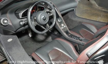 The interior of the 2013 McLaren 12C Spider