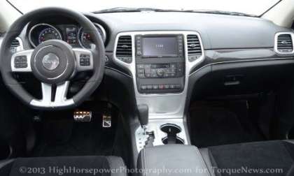 The dash of the 2013 Jeep Grand Cherokee SRT8