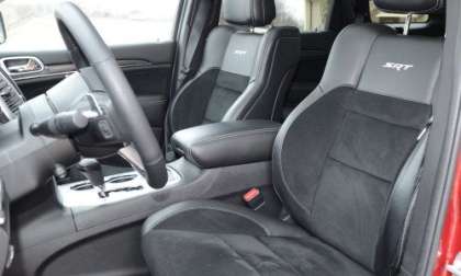 The front seats of the 2013 Jeep Grand Cherokee SRT8