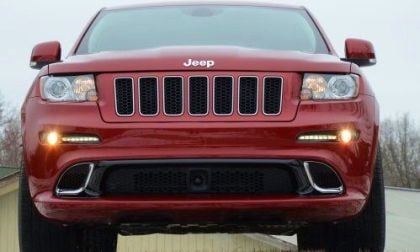 The front end of the 2013 Jeep Grand Cherokee SRT8