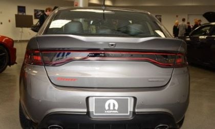 The 2013 Dodge Dart Carbon Fire rear end