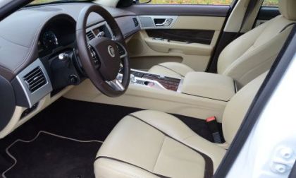 The front interior of the 2012 Jaguar XF Supercharged