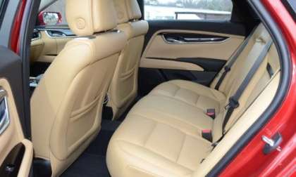 The rear seats of the 2013 Cadillac XTS AWD Premium 