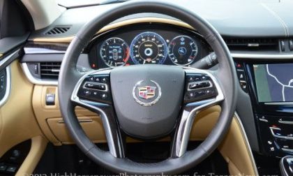 The steering wheel of the 2013 Cadillac XTS AWD Premium 