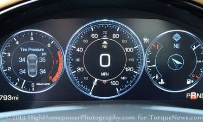The TFT gauge cluster of the 2013 Cadillac XTS AWD Premium 