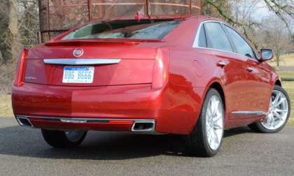 The rear end of the 2013 Cadillac XTS AWD Premium 