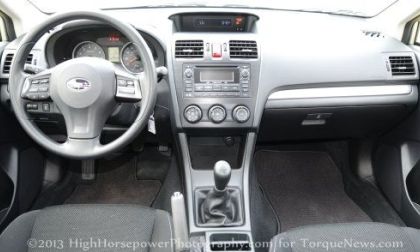 The dashboard of the 2013 Subaru XV Crosstrek Premium