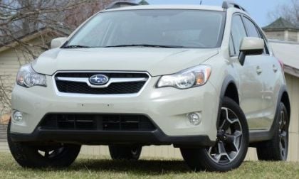 The front end of the 2013 Subaru XV Crosstrek Premium