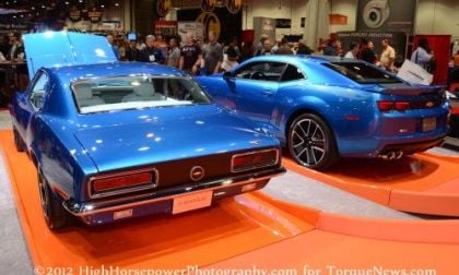 A rear shot of the 1967 Chevrolet Performance Hot Wheels Camaro Concept 