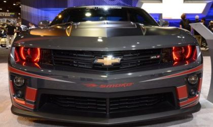 The front end of Tony Stewart's custom Chevrolet Camaro ZL1