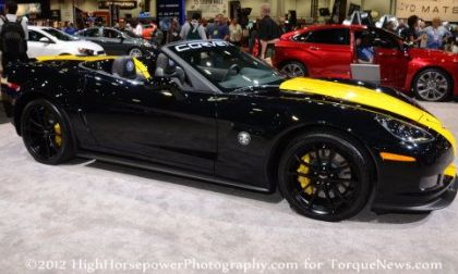 A side profile shot of Guy Fieri's Chevrolet Corvette 427 Convertible