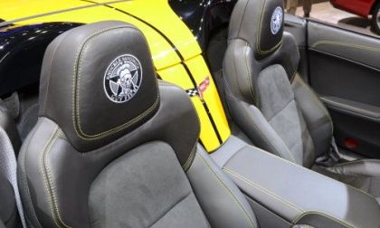 The seats of Guy Fieri's Chevrolet Corvette 427 Convertible Collector Edition 