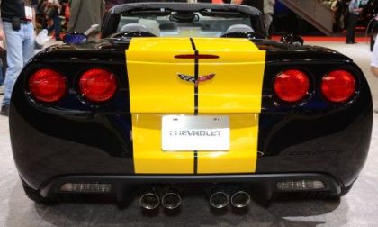 The back end of Guy Fieri's Chevrolet Corvette 427 Convertible Collector Edition