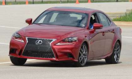 The 2014 Lexus IS350 F Sport on a road course