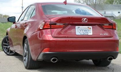 The rear end of the 2014 Lexus IS350 F Sport