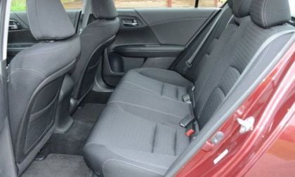 The rear interior of the 2013 Honda Accord Sport