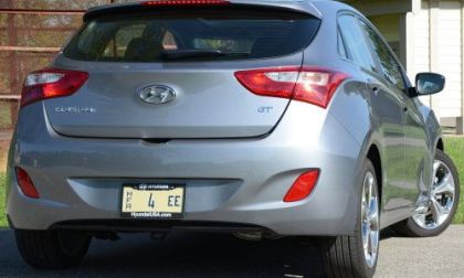 The rear end of the 2013 Hyundai Elantra GT
