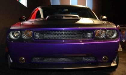The front end of Jeff Dunham's Project UltraViolet Dodge Challenger SRT8