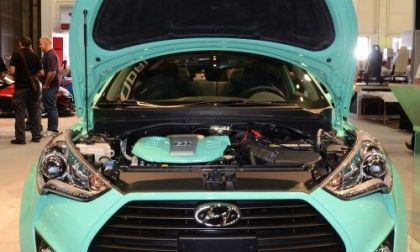 The front end of the JP Edition 2013 Hyundai Veloster Turbo