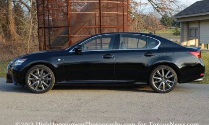 The side profile of the 2013 Lexus GS350 F Sport