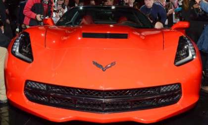 The front end of the 2014 Chevrolet Corvette Stingray