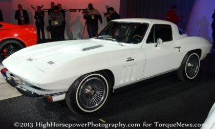 The second generation Chevrolet Corvette in white