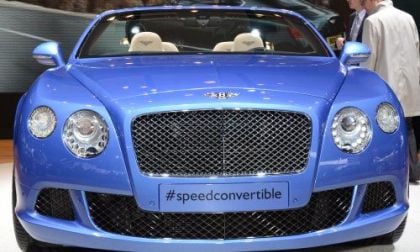 The front end of the 2013 Bentley Continental GT Speed Convertible