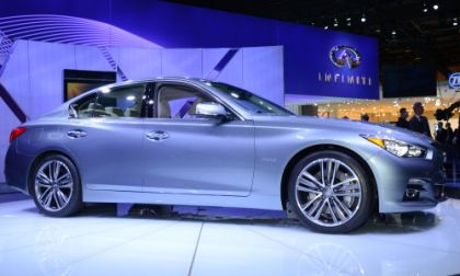 The side profile of the Infiniti Q50