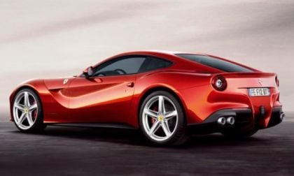 A rear corner view of the Ferrari F12 Berlinetta