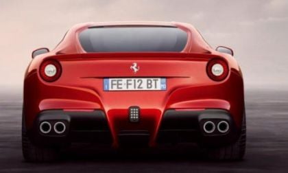 The rear view of the Ferrari F12 Berlinetta