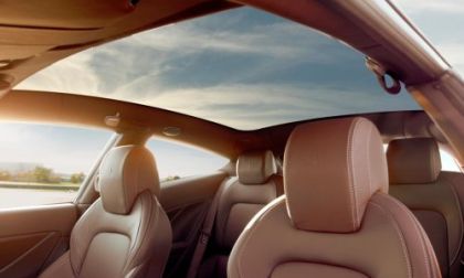 The new Ferrari FF with the glass roof option from the inside