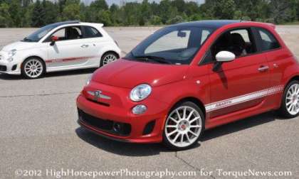 Two 2012 Fiat 500 Abarth coupes