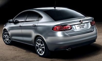 The rear end of the new Fiat Viaggio