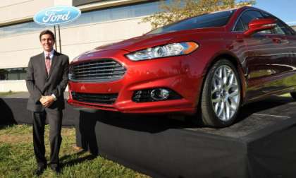 Mark Fields with the 2013 Ford Fusion