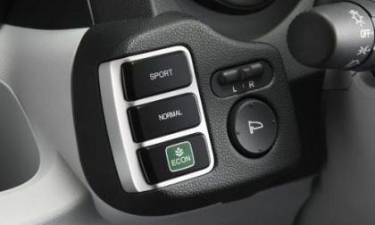 The three mode buttons of the Honda EV Concept