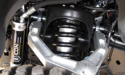 The front suspension of the Foust Edition Ford F150 Raptor