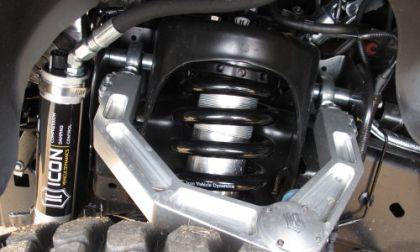 The front suspension of the Foust Edition Ford F150 Raptor