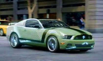 A screenshot from the first 2013 Ford Mustang commercial
