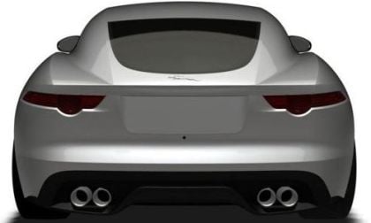 The rear end of the Jaguar F-Type Coupe