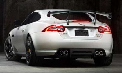 The rear end of the 2014 Jaguar XKR-S GT