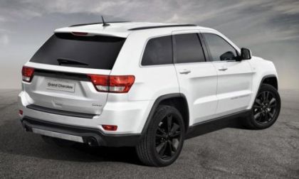 The Jeep Grand Cherokee production intent sport concept from the rear