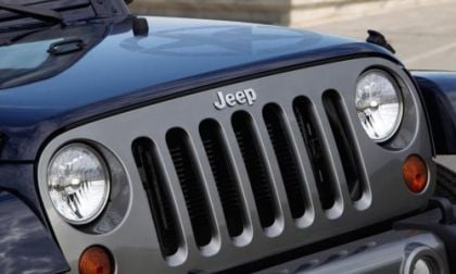 The front end of the 2012 Jeep Wrangler Freedom Edition