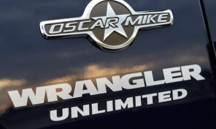 The fender badging of the 2012 Jeep Wrangler Freedom Edition