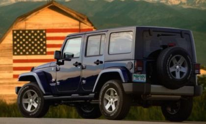 The rear end of the 2012 Jeep Wrangler Freedom Edition